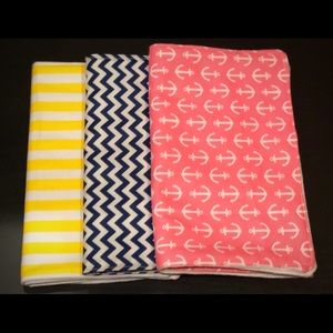 3 pk Nautical Girl Burp Cloths